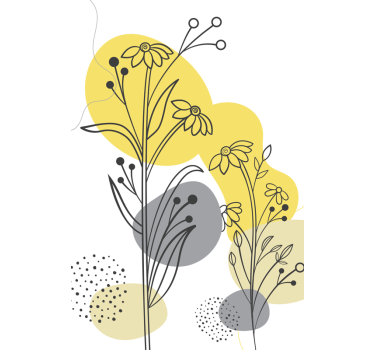 Mooie poster woonkamer pantone planten - TenStickers