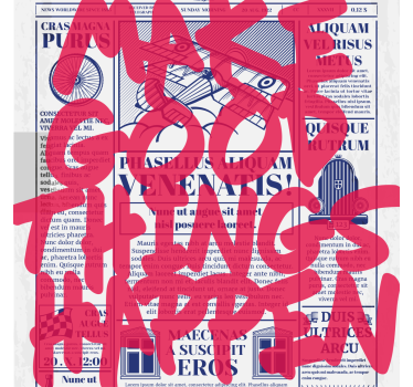 Mooie poster woonkamer retro ontwerp maak goede dingen waar - TenStickers