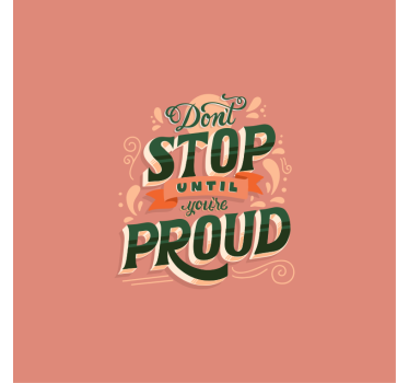 Mooie poster woonkamer quote trots - TenStickers