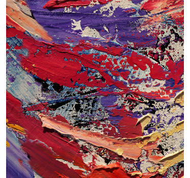 Mooie poster woonkamer splash kleuren schilderij - TenStickers