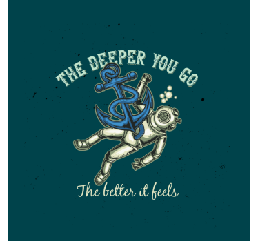 Mooie poster woonkamer quote hoe dieper je gaat - TenStickers