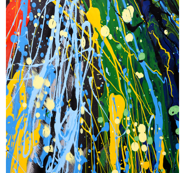 Mooie poster woonkamer art regenboog kleurenspetter - TenStickers
