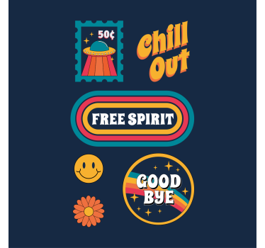 Mooie poster woonkamer jaren 70 plezier en ontspanning - TenStickers