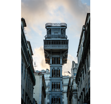 Mooie poster woonkamer lisboa lift - TenStickers