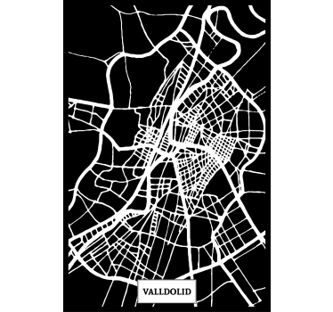 Mooie poster woonkamer topografische kaart valladolid - TenStickers