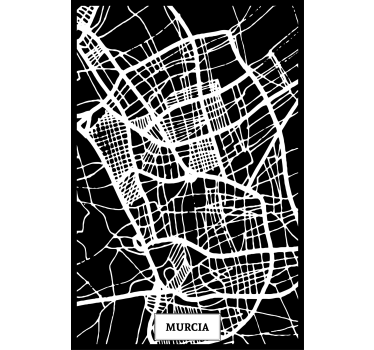 Mooie poster woonkamer topografische kaart murcia - TenStickers