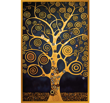 Mooie poster woonkamer abstracte boomkunst - TenStickers