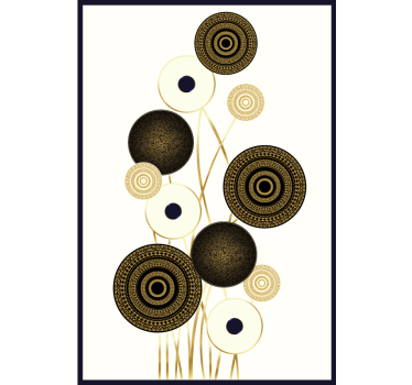 Mooie poster woonkamer circles glamour decoratie - TenStickers