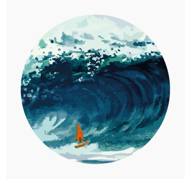 Mooie poster woonkamer van een windsurfer - TenStickers