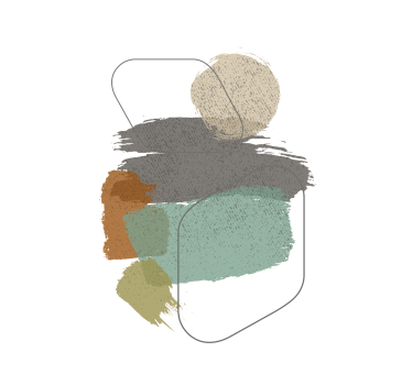 Mooie poster woonkamer abstracte penseelstreken - TenStickers