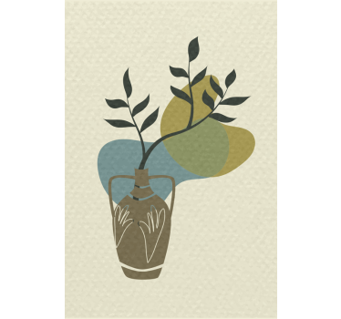 Mooie poster woonkamer japandi minimalistische natuur - TenStickers