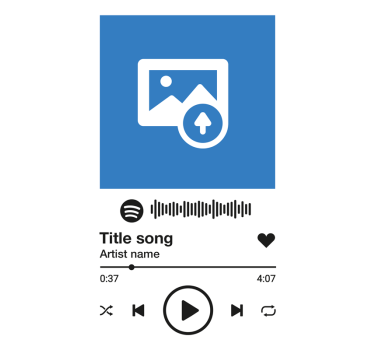Mooie poster woonkamer met aangepaste spotify song - TenStickers