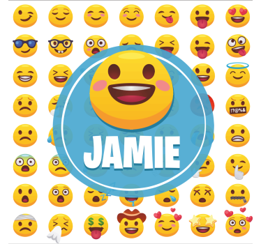 Poster tienerkamer emoji expressie collectie - TenStickers