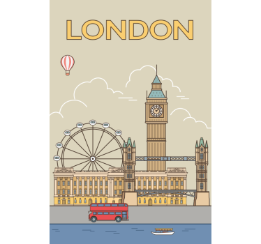 Landen poster londen - TenStickers