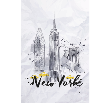Landen poster skyline new york - TenStickers