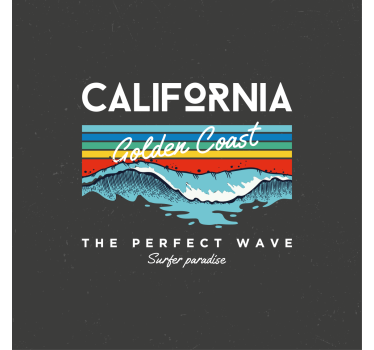 Landen poster california strandgolven - TenStickers
