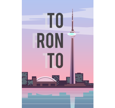Landen poster toronto illustratie - TenStickers