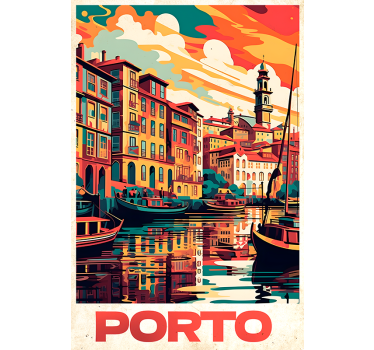 Landen poster oporto vintage poster - TenStickers