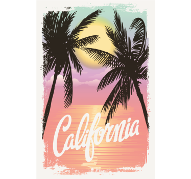 Landen poster californische zonsondergang vibes - TenStickers