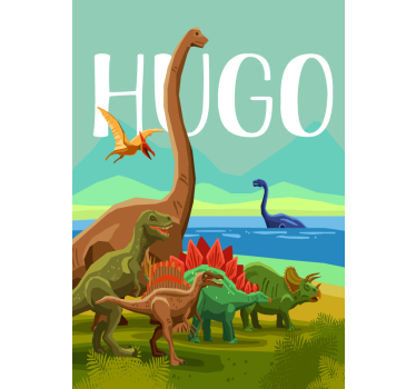 Dinosaurus naam poster - TenStickers