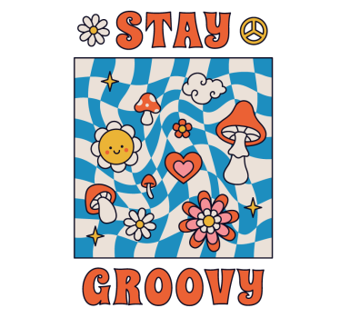 Stay groovy muziek poster - TenStickers