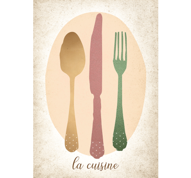 La cuisine keuken bestek poster - TenStickers