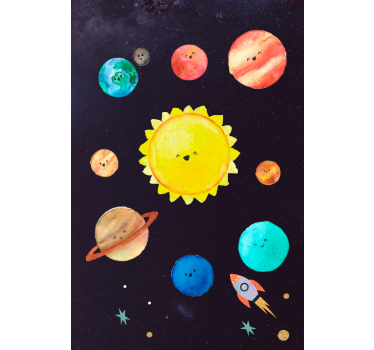 Zonnestelsel kinder poster - TenStickers