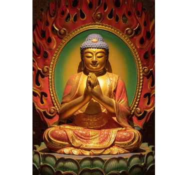 Poster Boeddha mediterend - TenStickers