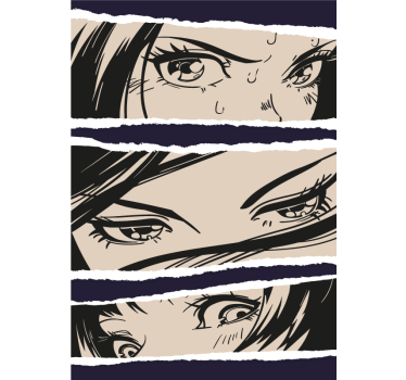 Anime psoter vrouwen ogen - TenStickers
