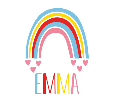 Regenboog poster met naam - TenStickers
