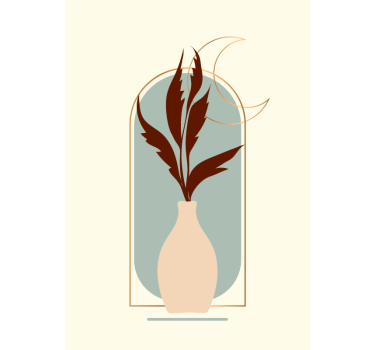 Boho stijl plant poster - TenStickers