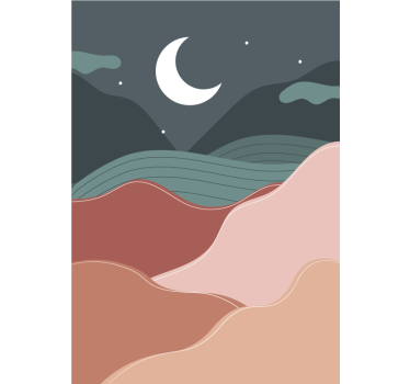 Boho nacht poster - TenStickers