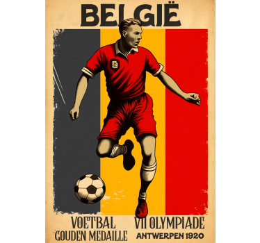 Vintage voetbal poster - TenStickers