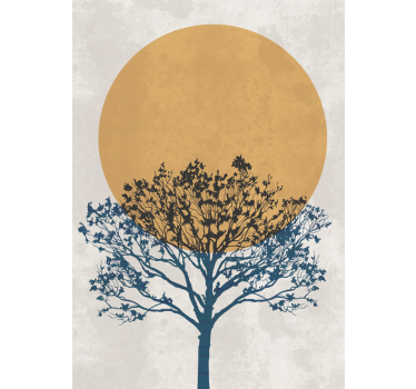 Boom en zonsopgang poster - TenStickers