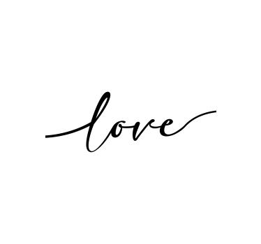 Witte poster met het woord "love" - TenStickers