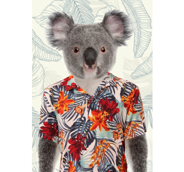 Koala poster met mensen lichaam - TenStickers