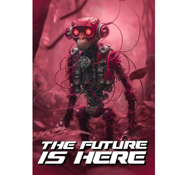 Robot aap poster tienerkamer - TenStickers