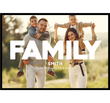 Familie poster met foto woonkamer - TenStickers