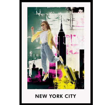 New Yorkse universiteit poster woonkamer - TenStickers