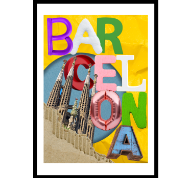 Kunstacademie Barcelona poster woonkamer - TenStickers