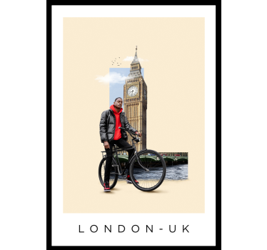 Poster London met illustratie Big Ben - TenStickers