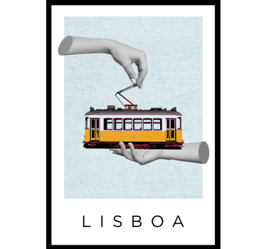 Lissabon poster voor woonkamer - TenStickers