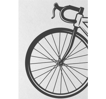 Illustratie van voorkant fiets poster - TenStickers