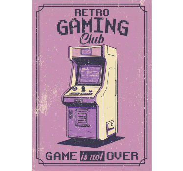 Retro Gaming Club poster tienerkamer - TenStickers