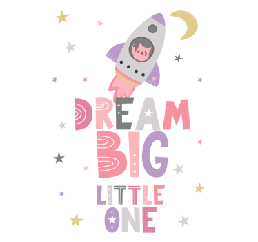 Droom groot kleintje poster kinderkamer - TenStickers