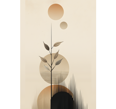Abstracte boho-plant Minimalistische poster - TenStickers