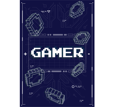 Retro-gamer videogameposter - TenStickers