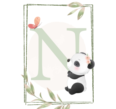 Schattige panda poster kinderkamer - TenStickers