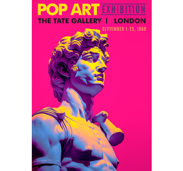 Pop-art tentoonstelling mooie poster woonkamer - TenStickers