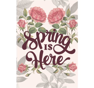 Het is lente poster bloem - TenStickers